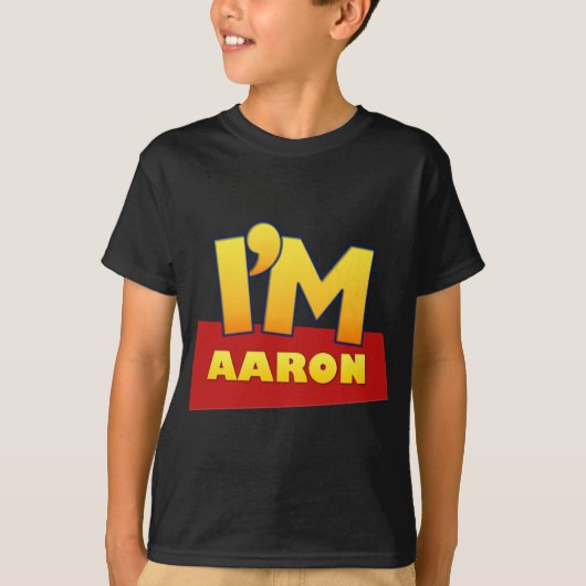 aangepast AARON comic logo shirt (Voorkant)