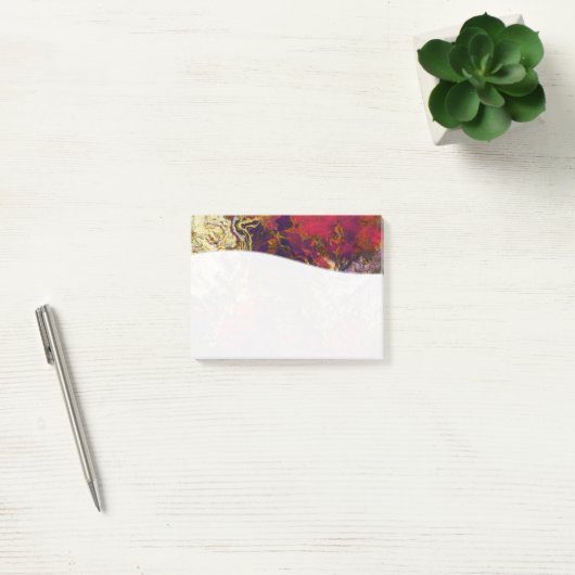 Aangepast Abstract avondrood crème en middernacht Post-it® Notes (Kantoor)
