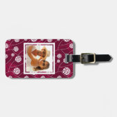 Aangepast Abstract bloempatroon foto Bagagelabel (Voorkant horizontaal)