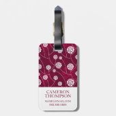 Aangepast Abstract bloempatroon foto Bagagelabel (Achterkant verticaal)