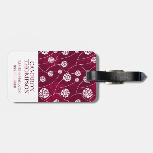 Aangepast Abstract bloempatroon foto Bagagelabel (Achterkant horizontaal)