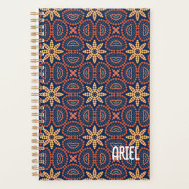 Aangepast Abstract Floral Patroon Retro Planner