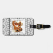 Aangepast Abstract Geometric Aztec Pattern 2 Bagagelabel (Voorkant horizontaal)