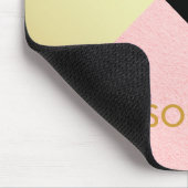 Aangepast Abstract goudroze en zwarte patroon Muismat (Hoek)