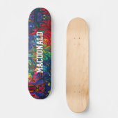 Aangepast Abstract kleurenblauw Persoonlijk Skateboard (Voorkant)