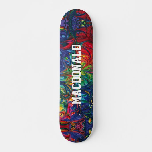 Aangepast Abstract kleurenblauw Persoonlijk Skateboard (Voorkant)