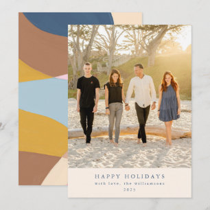 Aangepast Abstract kleurenfotoportret Feestdagenkaart