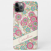 Aangepast Abstract kunstpatroon voor Japanse bloem iPhone Hoesje (Achterkant)