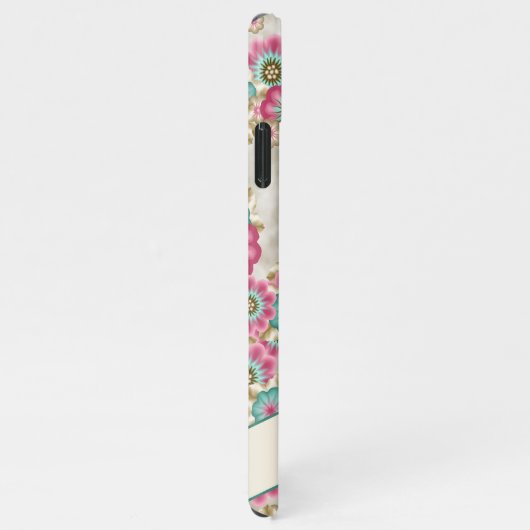 Aangepast Abstract kunstpatroon voor Japanse bloem iPhone Hoesje (Rechterkant)