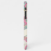 Aangepast Abstract kunstpatroon voor Japanse bloem iPhone Hoesje (Linkerkant)