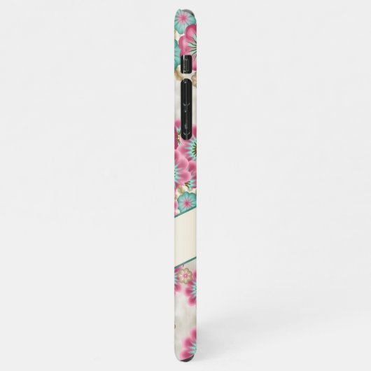 Aangepast Abstract kunstpatroon voor Japanse bloem iPhone Hoesje (Linkerkant)