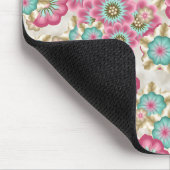 Aangepast Abstract kunstpatroon voor Japanse bloem Muismat (Hoek)