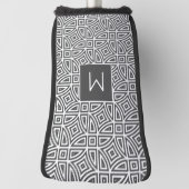 Aangepast Abstract monogram patroon Golfheadcover (Draai 90)