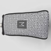 Aangepast Abstract monogram patroon Golfheadcover (Voorkant)