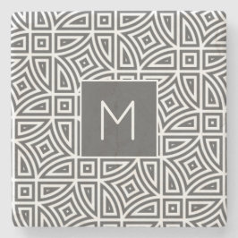 Aangepast Abstract monogram Patroon onderzetter