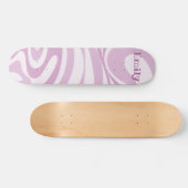 Aangepast Abstract trapsgewijs trappelpatroon Lila Persoonlijk Skateboard (Horizontaal)