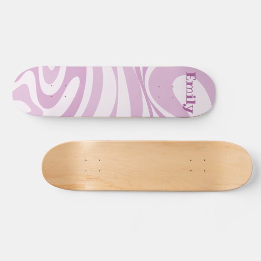 Aangepast Abstract trapsgewijs trappelpatroon Lila Persoonlijk Skateboard (Horizontaal)