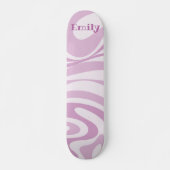 Aangepast Abstract trapsgewijs trappelpatroon Lila Persoonlijk Skateboard (Voorkant)