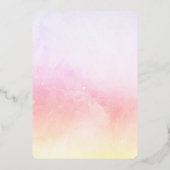 Aangepast Abstract Trendy Modern Pastel Wedding Folie Uitnodiging (Achterkant)