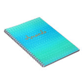 Aangepast Abstract Turquoise Blue Notitieboek (Rechterzijde)