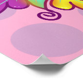 Aangepast abstracte caleidoscoop bloempatroon poster (Hoek)