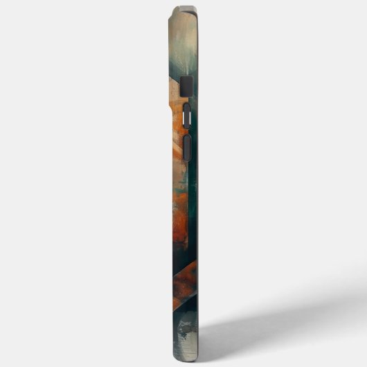 Aangepast: Abstracte olifant iPhone 15 Promax Hoes (Achterkant / Links)