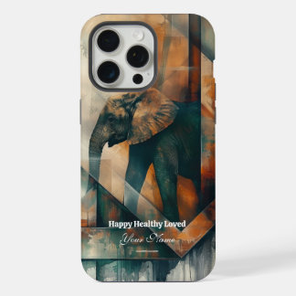Aangepast: Abstracte Olifant iPhone 15 Promax Hoes Pro Max Case