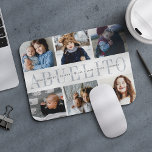 Aangepast Abuelito Foto Collage Grandchildren Name Muismat<br><div class="desc">Creëer een coole gave voor de beste opa met deze foto-collage mousepad. Gebruik de sjablonen om 6 foto's toe te voegen, en met de namen van zijn kleinkinderen of een douanebericht in het centrum te personaliseren, dat op "ABUELITO"in zacht grijs schrijven wordt beschreven. Maakt een geweldige uniek geschenk voor de...</div>