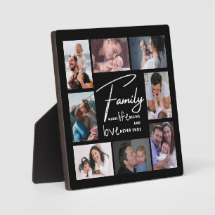 Aangepast acht foto-inklage-liefdesquote zwart fotoplaat