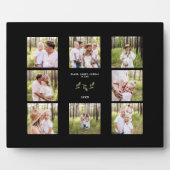 Aangepast acht fotoserie Collage Black Plaque Fotoplaat (Voorkant)