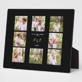 Aangepast acht fotoserie Collage Black Plaque Fotoplaat (Zijkant)