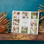 Aangepast acht fotoserie Collage Plaque Fotoplaat<br><div class="desc">Acht foto's uit de familie Plaque. Pas aan met tekst en foto's. Neutraal. Geschenk. Bouw.</div>
