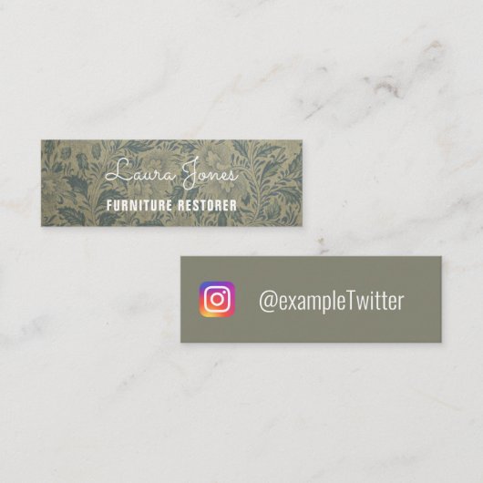 Aangepast ' achtergrond'-instagram mini visitekaartje (Voorkant / Achterkant)