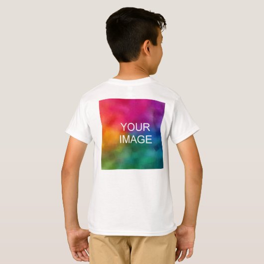 Aangepast achterontwerp Fototekst Kinder vakken Wi T-shirt (Achterkant volledig)