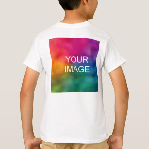Aangepast achterontwerp Fototekst Kinder vakken Wi T-shirt