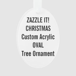 Aangepast acryl OVAL kerstboomversiering: leeg Ornament
