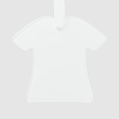 Aangepast acryl SHIRT kerstboomversiering: leeg Ornament (achterkant)