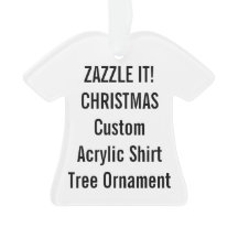Aangepast acryl SHIRT kerstboomversiering: leeg