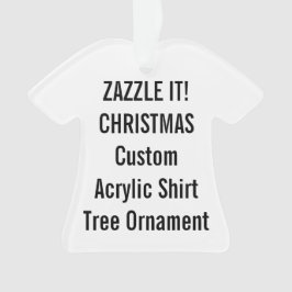 Aangepast acryl SHIRT kerstboomversiering: leeg Ornament