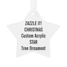 Aangepast acryl STAR kerstboomversiering leeg