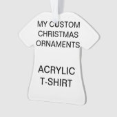 Aangepast acryl T-SHIRT kerstboomversiering Ornament (voorkant)