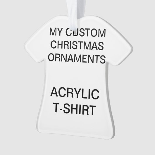 Aangepast acryl T-SHIRT kerstboomversiering Ornament (voorkant)