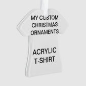 Aangepast acryl T-SHIRT kerstboomversiering Ornament (voorkant)