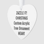 Aangepast acrylkerst kerstboomversiering, leeg ornament (voorkant)