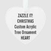 Aangepast acrylkerst kerstboomversiering, leeg ornament (voorkant)