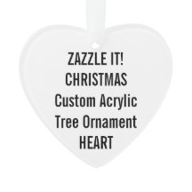 Aangepast acrylkerst kerstboomversiering, leeg