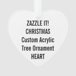 Aangepast acrylkerst kerstboomversiering, leeg ornament