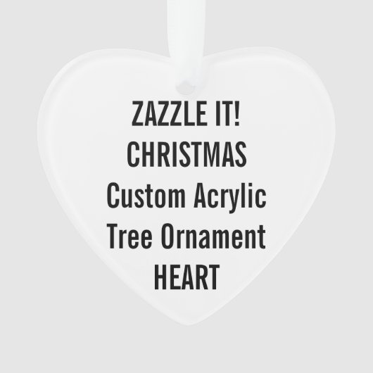 Aangepast acrylkerst kerstboomversiering, leeg ornament (voorkant)