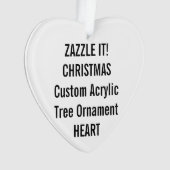 Aangepast acrylkerst kerstboomversiering, leeg ornament (voorkant)