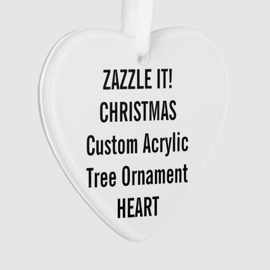 Aangepast acrylkerst kerstboomversiering, leeg ornament (voorkant)